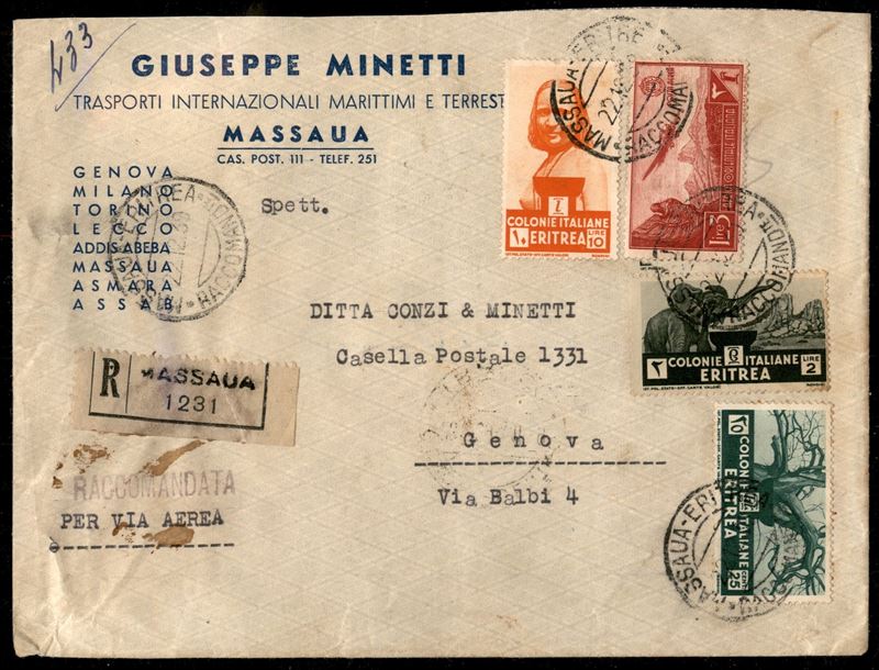 Italia / Colonie / Eritrea / Aerogrammi