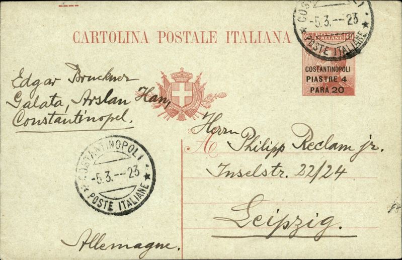 Italia / Uffici Postali All'estero / Levante / Posta Ordinaria