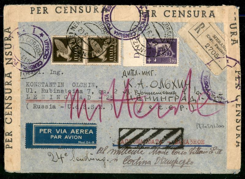 Italia / Regno / Vittorio Emanuele III / Aerogrammi
