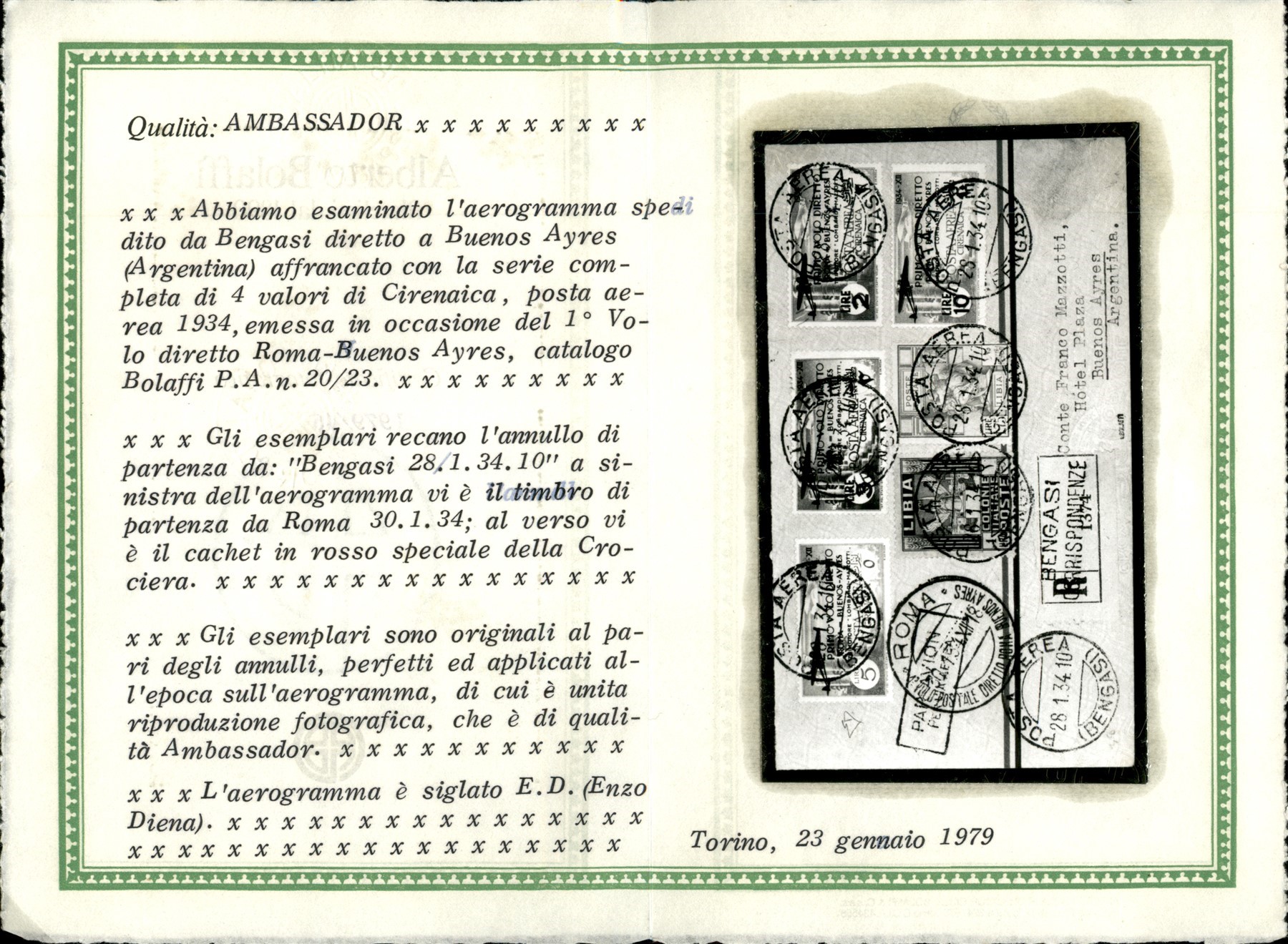 Italia / Colonie / Cirenaica / Raccomandata