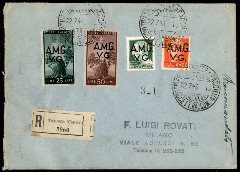 Italia / Trieste / Trieste Amg Vg / Posta Ordinaria