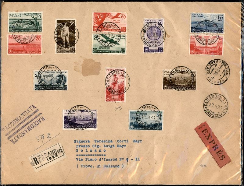 Italia / Regno / Vittorio Emanuele III / Posta Ordinaria + Aerea