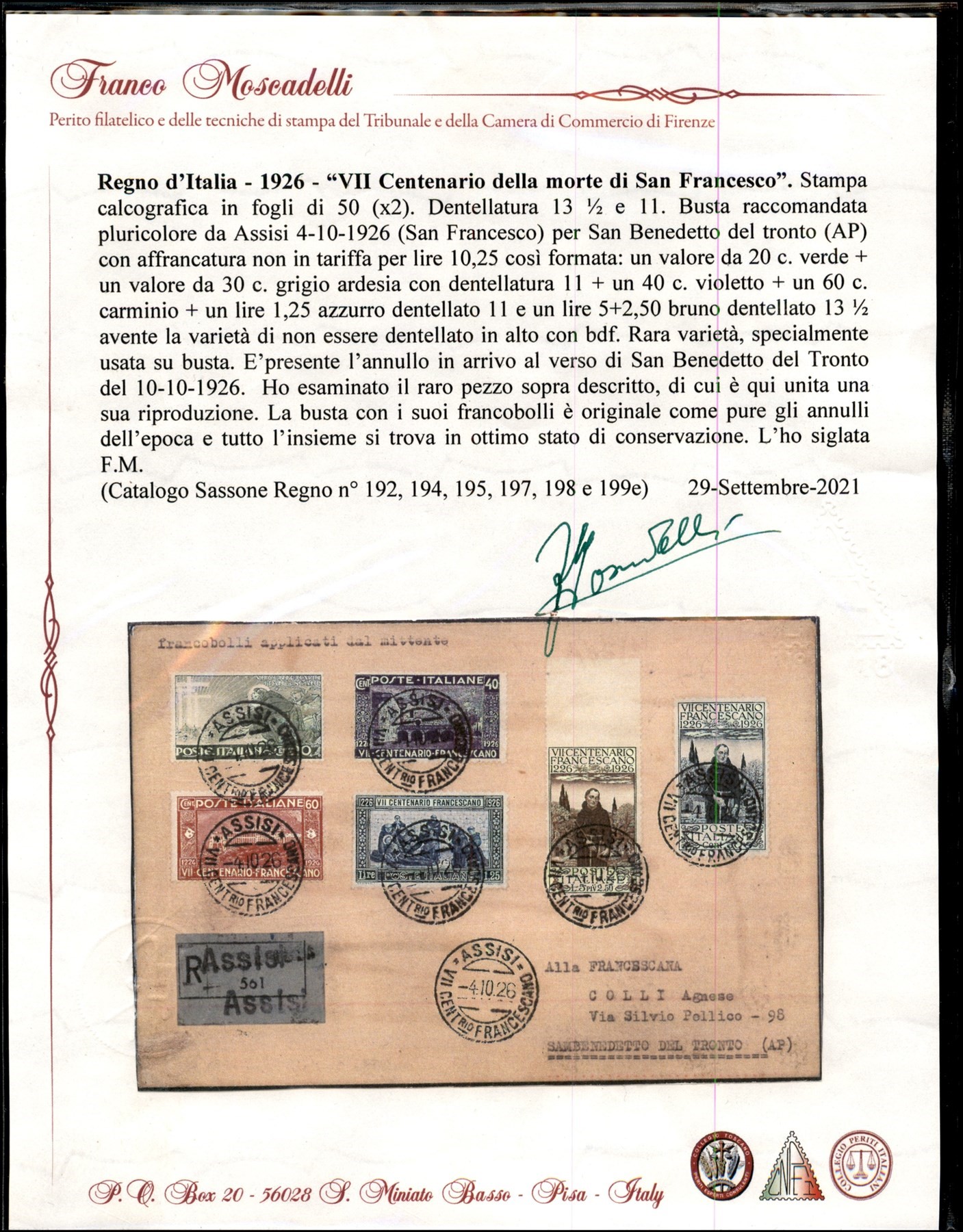 Italia / Regno / Vittorio Emanuele III / Posta Ordinaria