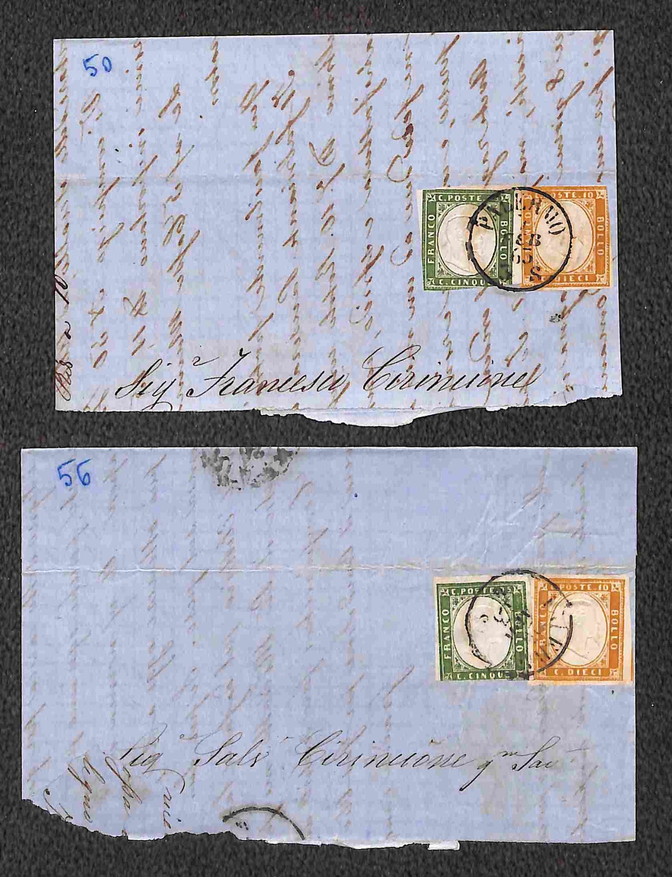 Italia / Regno / Vittorio Emanuele II / Posta Ordinaria
