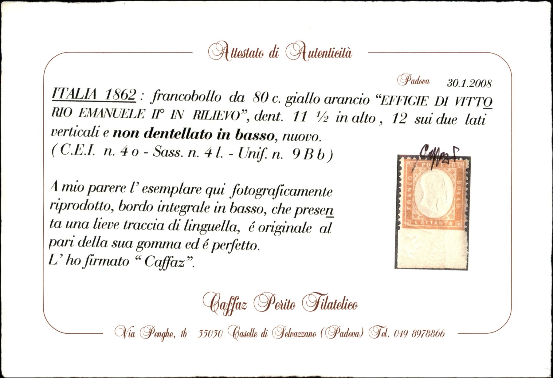 Italia / Regno / Vittorio Emanuele II / Posta Ordinaria