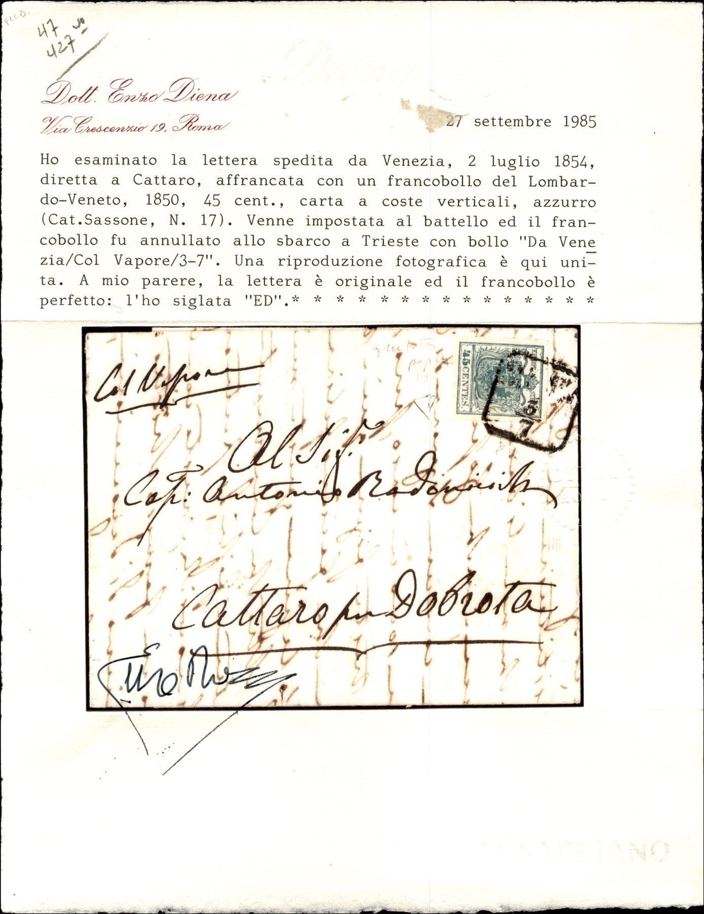 ITALIA / Antichi Stati Italiani / Lombardo Veneto / Posta ordinaria