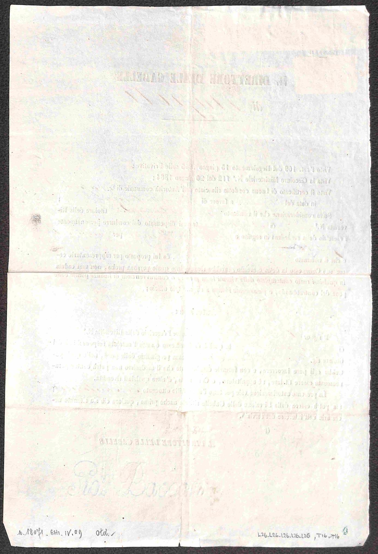Italia / Regno / Vittorio Emanuele II / Posta Ordinaria
