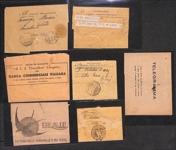 1925/1942 - Lotto di 7 telegrammi viaggiati del periodo