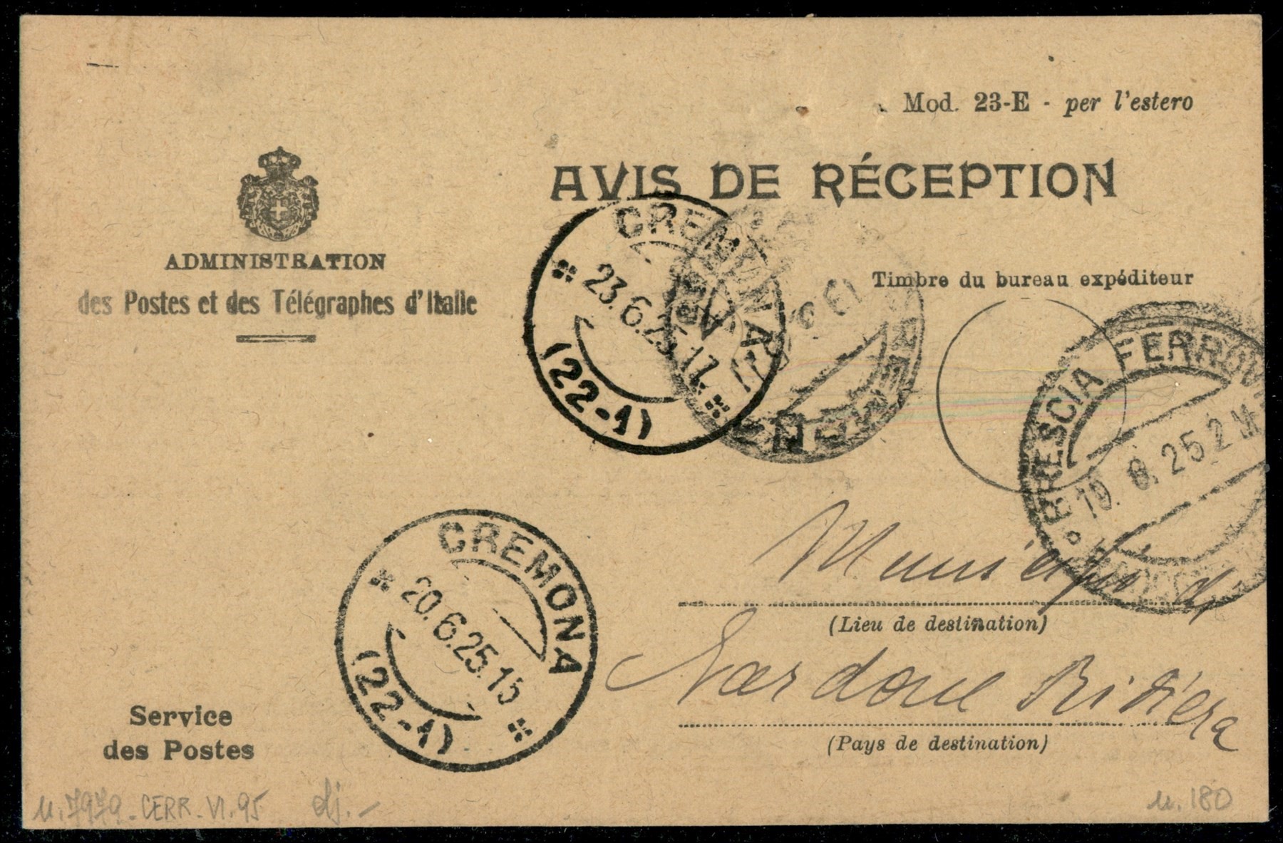 Italia / Regno / Vittorio Emanuele III / Posta Ordinaria