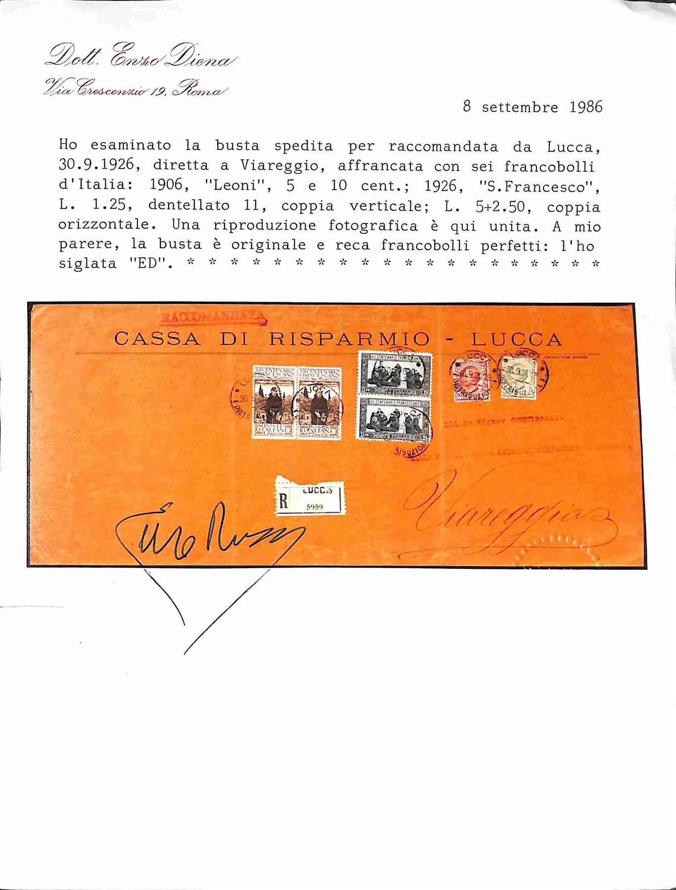 Italia / Regno / Vittorio Emanuele III / Posta Ordinaria