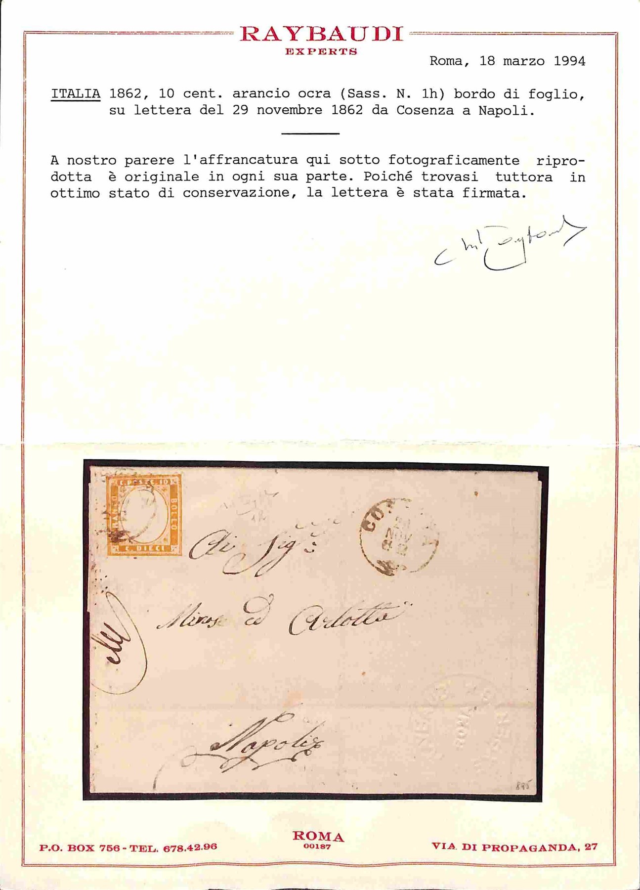 Italia / Regno / Vittorio Emanuele II / Posta Ordinaria