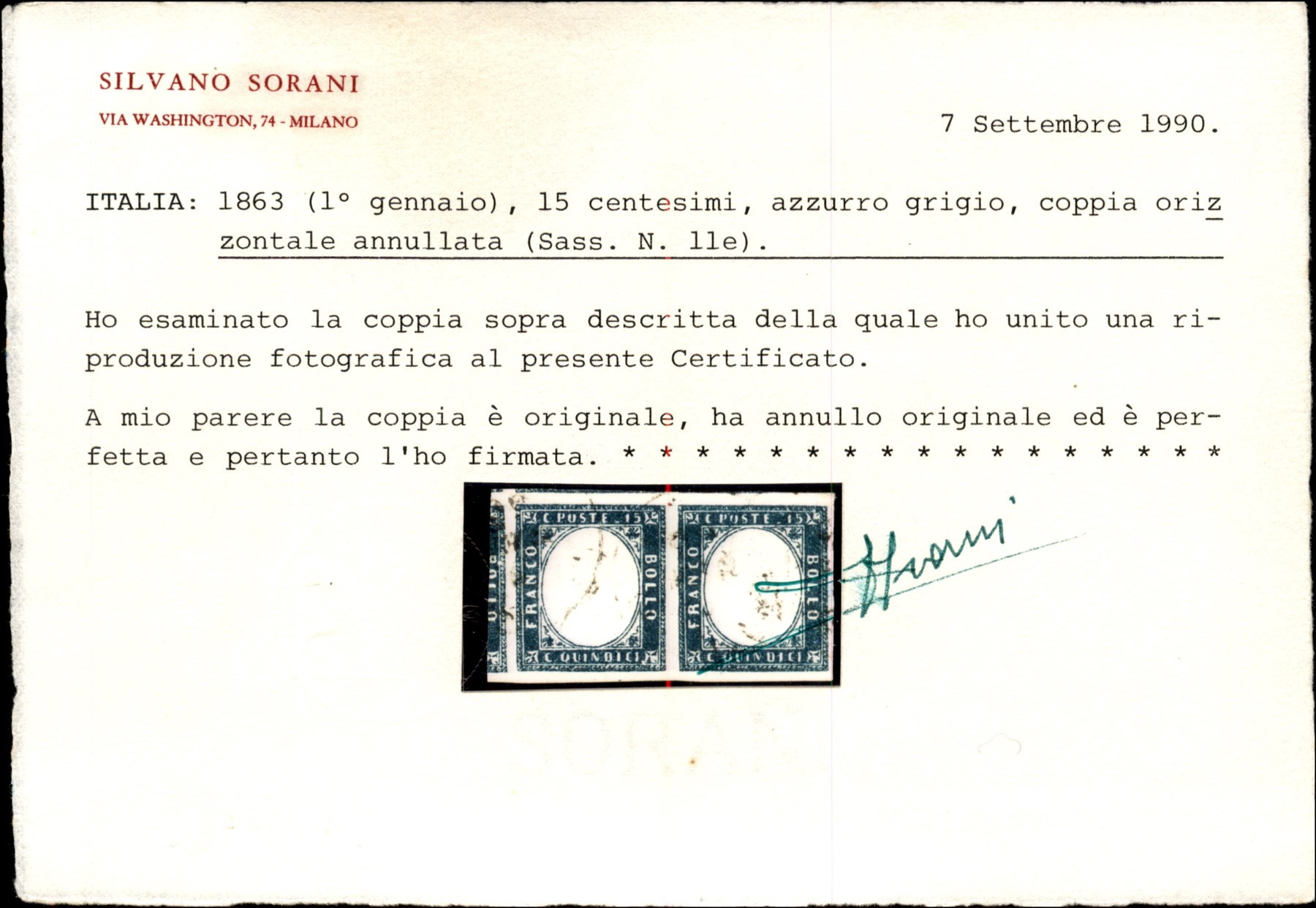 Italia / Regno / Vittorio Emanuele II / Posta Ordinaria