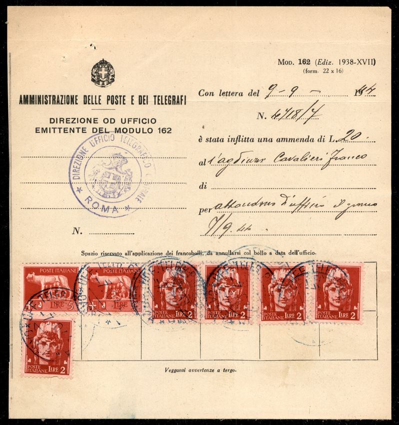 Italia / Regno / Vittorio Emanuele III / Posta Ordinaria