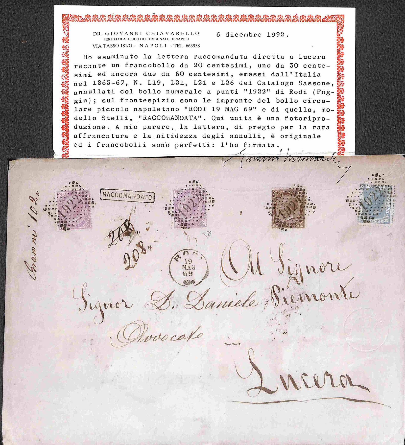 Italia / Regno / Vittorio Emanuele II / Posta Ordinaria