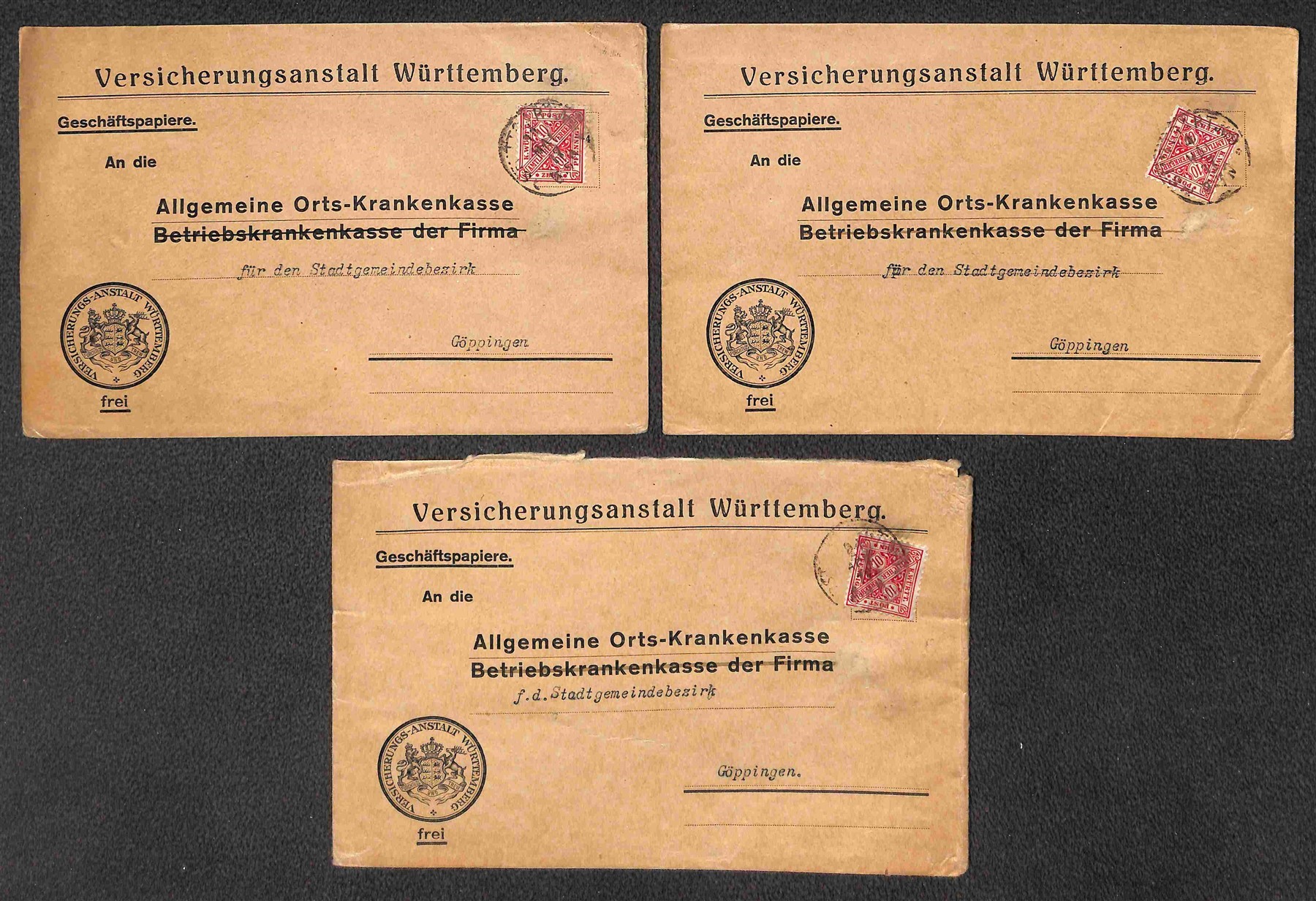 Germania / Antichi Stati Italiani / Wurttemberg / Posta Ordinaria