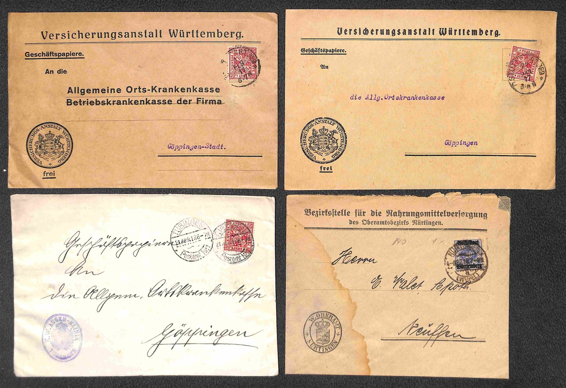 Germania / Antichi Stati Italiani / Wurttemberg / Posta Ordinaria