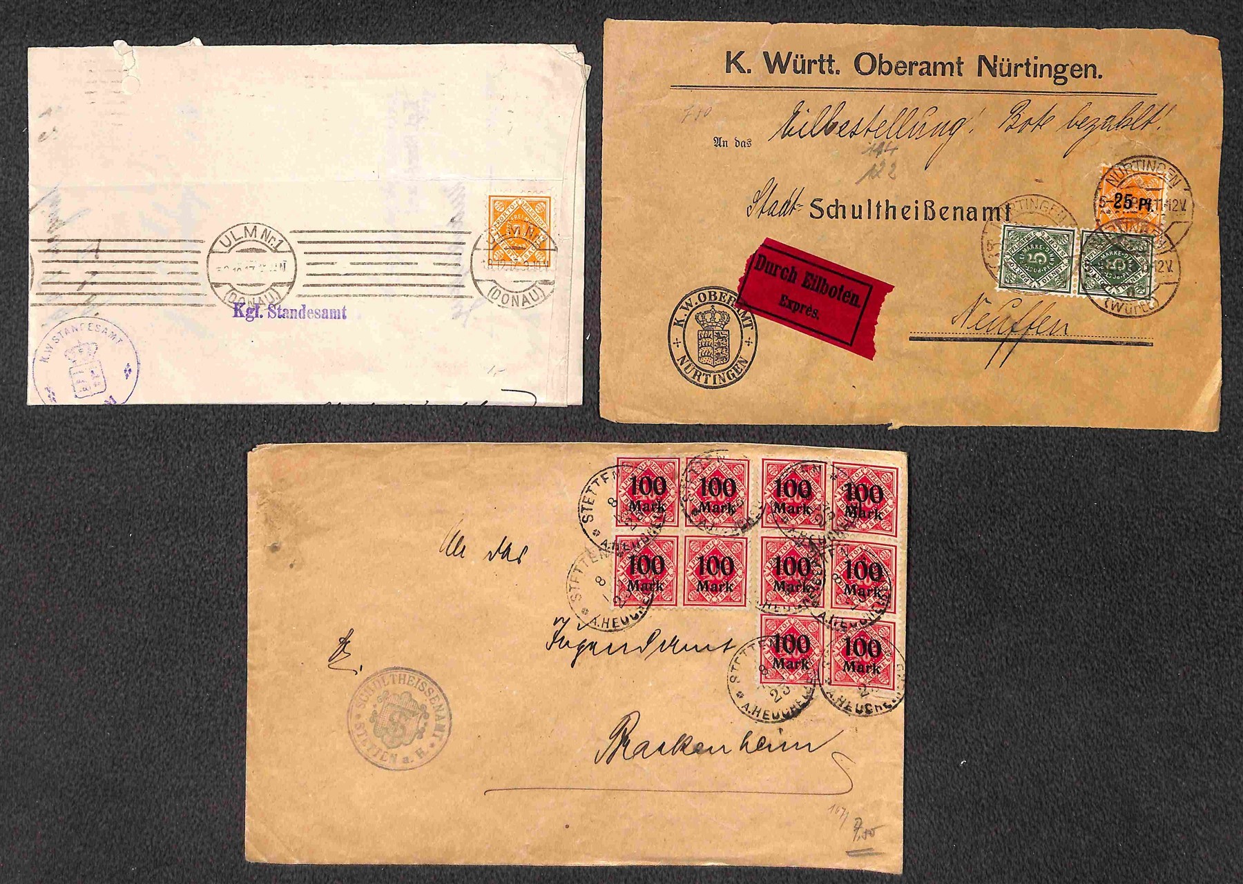 Germania / Antichi Stati Italiani / Wurttemberg / Posta Ordinaria