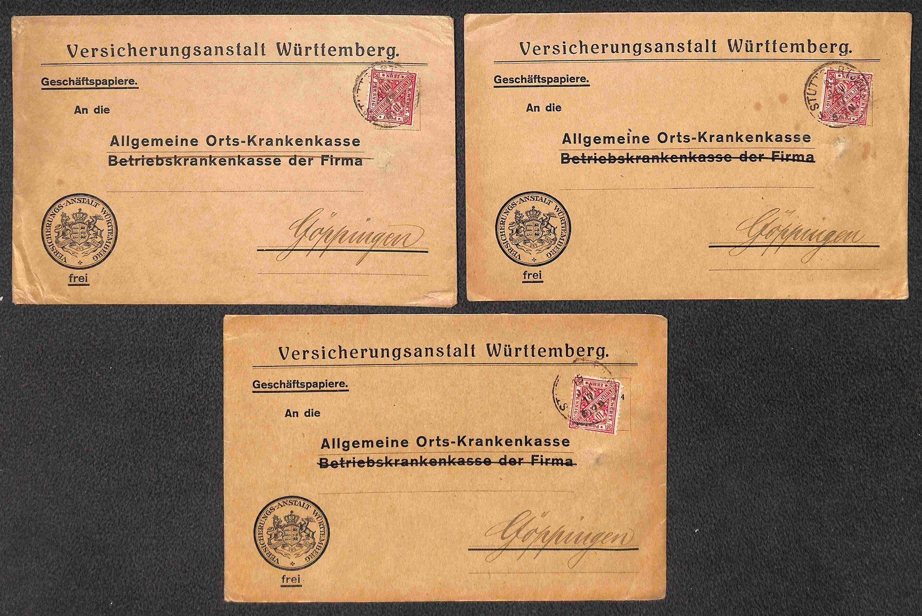 Germania / Antichi Stati Italiani / Wurttemberg / Posta Ordinaria