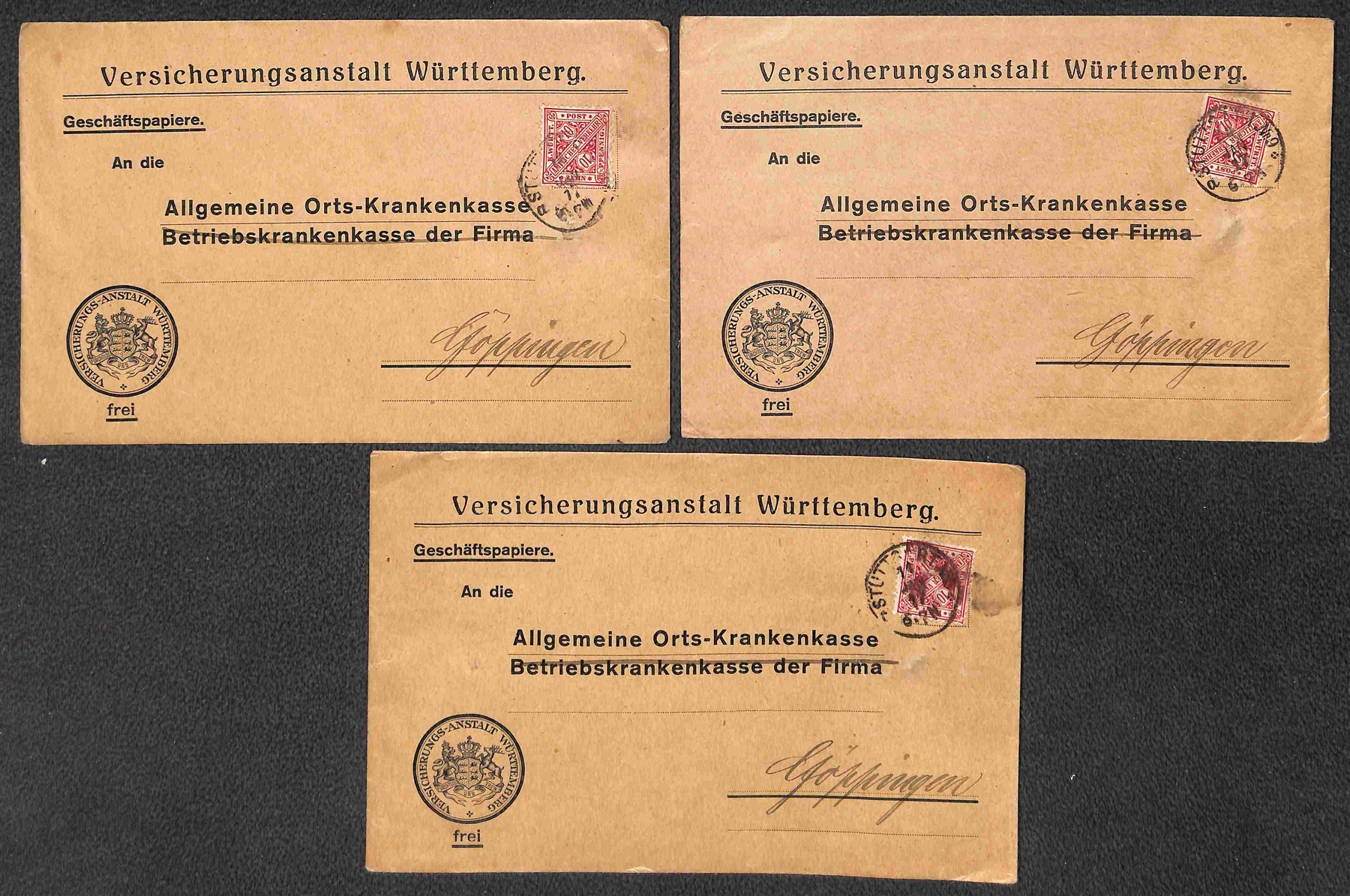 Germania / Antichi Stati Italiani / Wurttemberg / Posta Ordinaria