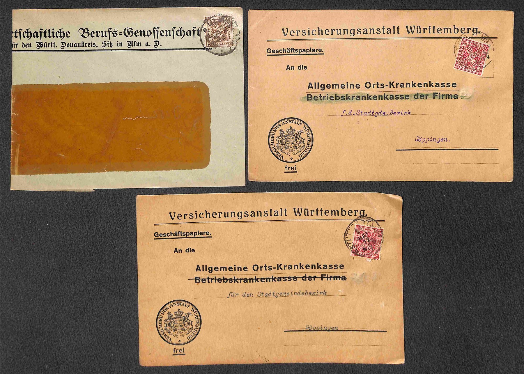 Germania / Antichi Stati Italiani / Wurttemberg / Posta Ordinaria