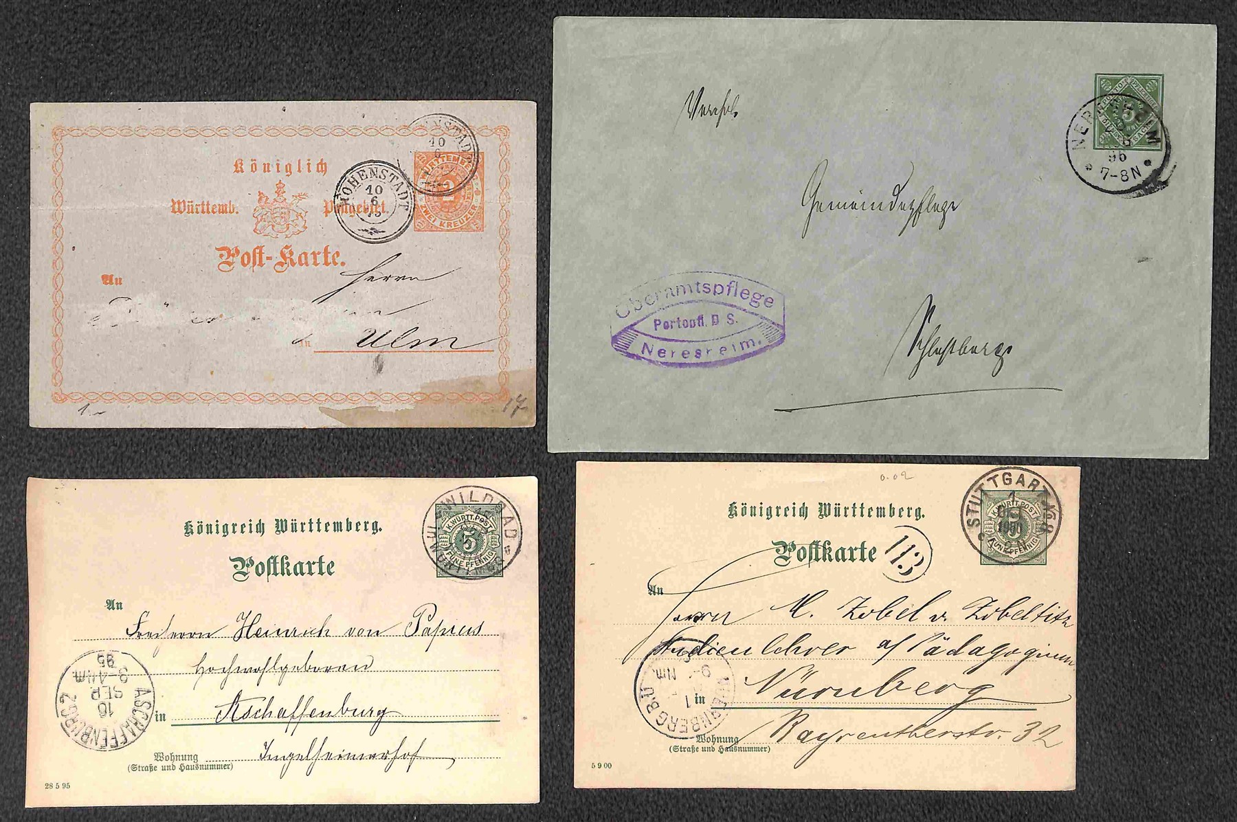 Germania / Antichi Stati Italiani / Wurttemberg / Posta Ordinaria