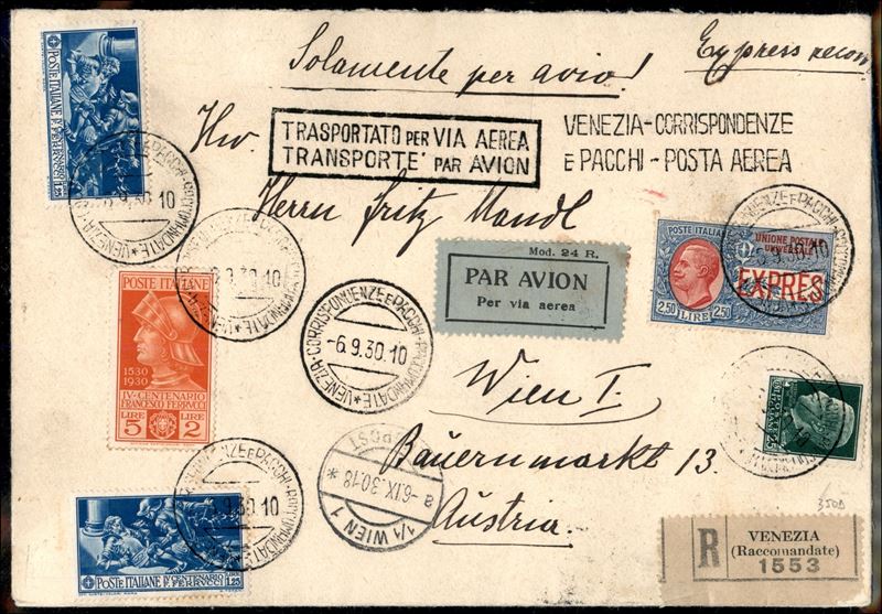 Italia / Regno / Vittorio Emanuele III / Posta Aerea