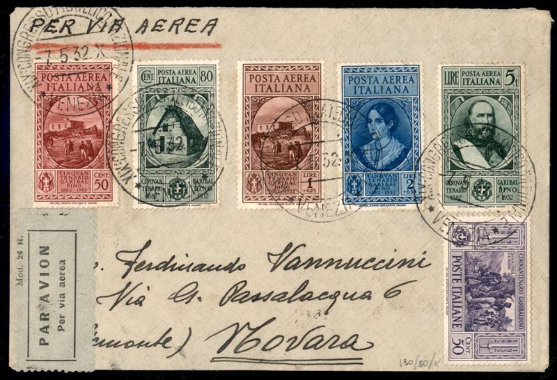 Italia / Regno / Vittorio Emanuele II / Posta Aerea