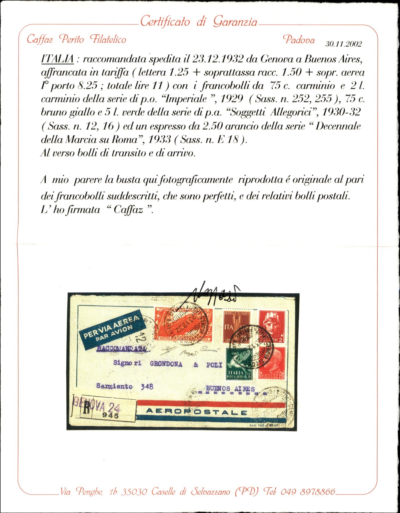 Italia / Regno / Vittorio Emanuele III / Posta Aerea