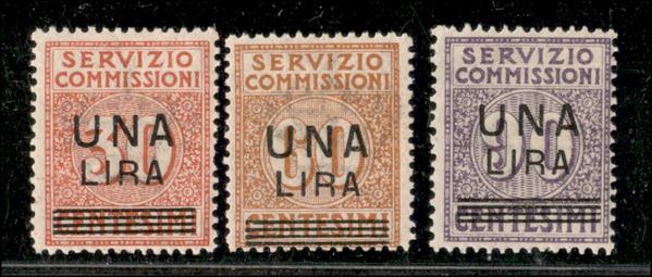 ITALIA / Regno / Vittorio Emanuele III / Servizio commissioni