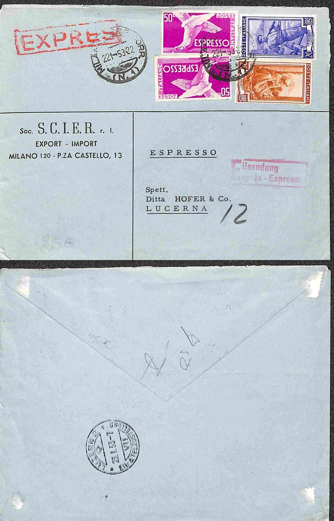 ITALIA / Repubblica / Posta ordinaria + aerea