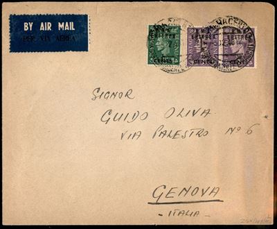 Italia / Occupazioni Straniere delle Colonie / Occupazione Britannica / b.M.a./b.a. Eritrea / Aer...