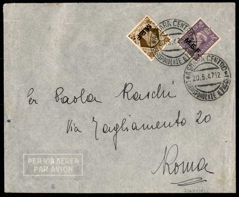 Italia / Occupazioni Straniere delle Colonie / Occupazione Britannica / M.e.f. / Aerogrammi