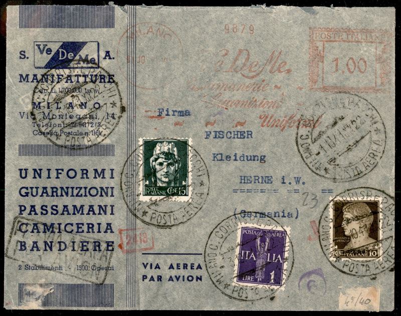 Italia / Regno / Vittorio Emanuele III / Aerogrammi