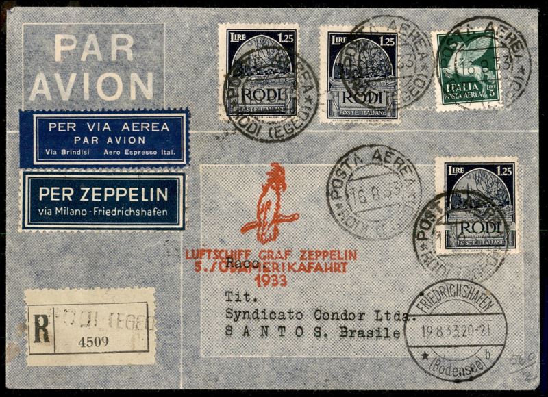Italia / Colonie / Egeo / Rodi / Aerogrammi
