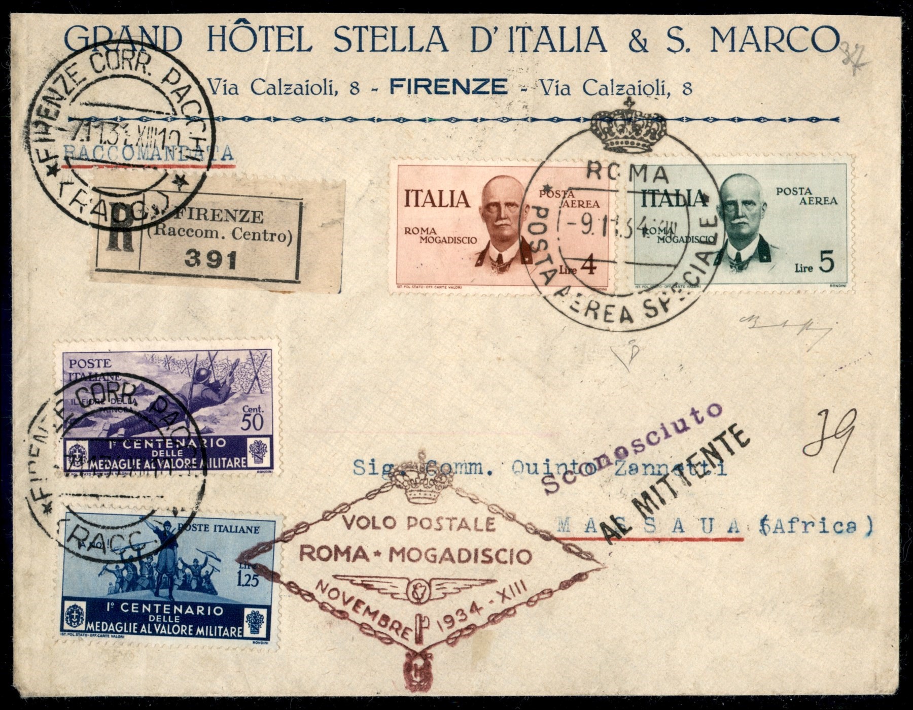 Italia / Regno / Vittorio Emanuele III / Aerogrammi