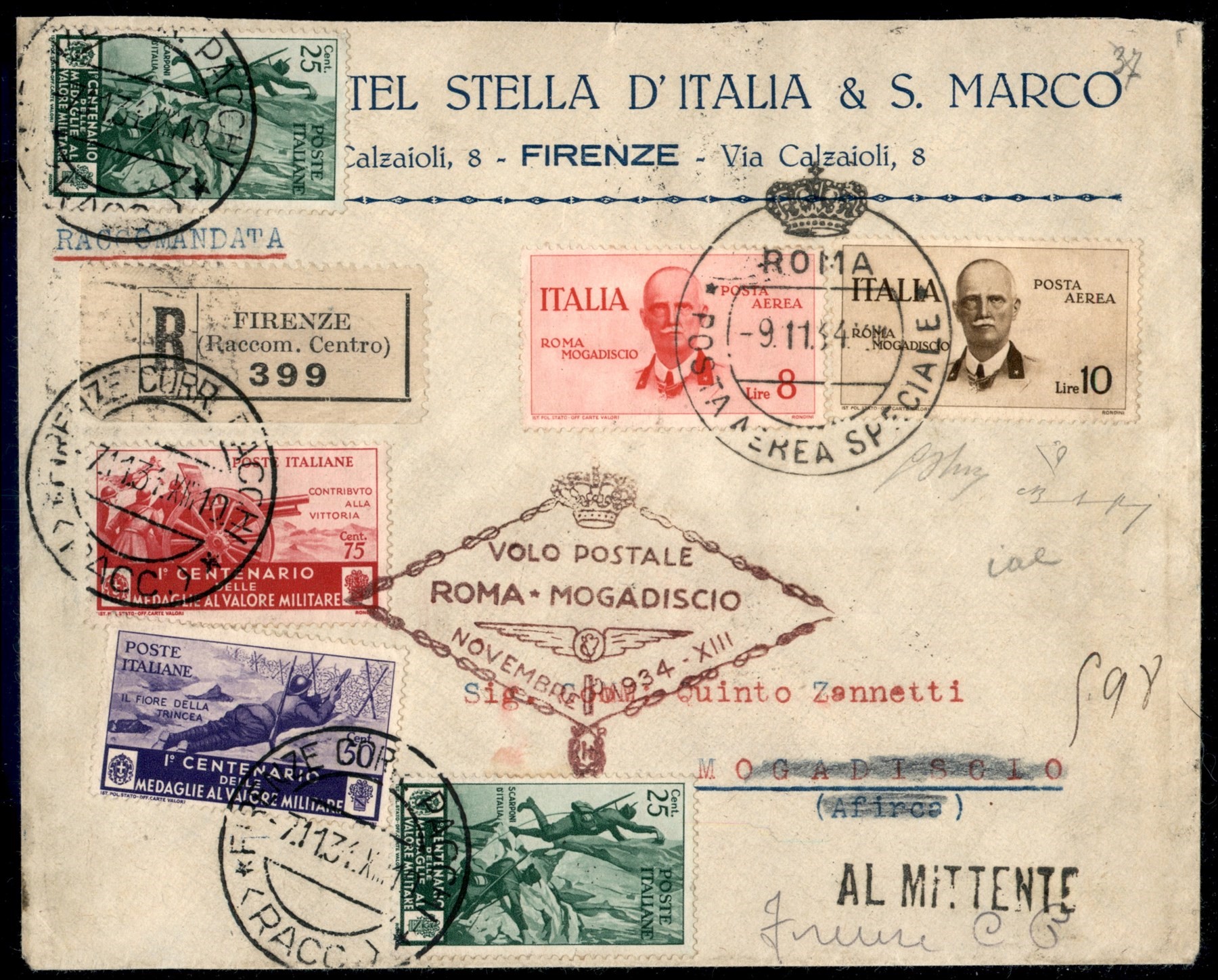 Italia / Regno / Vittorio Emanuele III / Aerogrammi