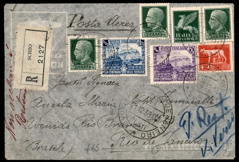Italia / Regno / Vittorio Emanuele III / Aerogrammi