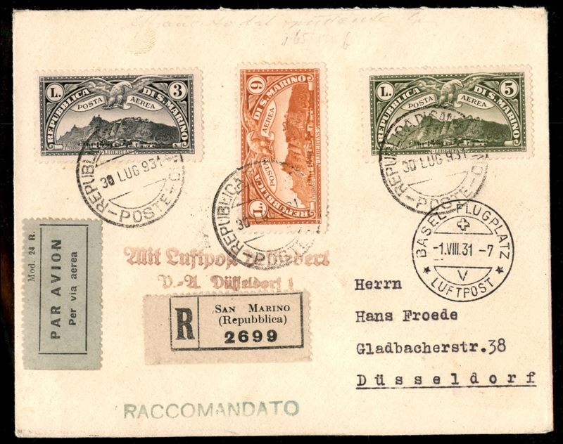 San Marino / Aerogrammi