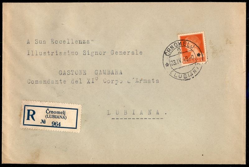 Italia / Occupazioni II Guerra Mondiale / Lubiana / Posta Ordinaria