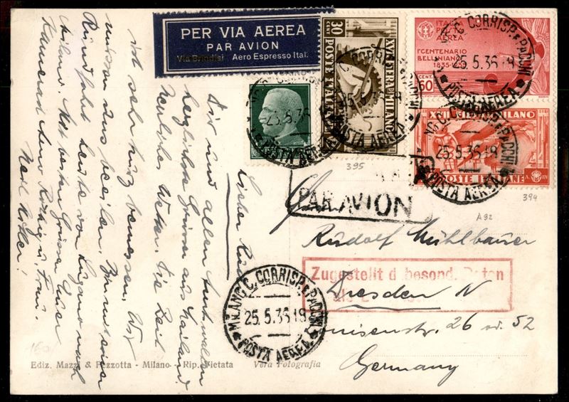 Italia / Regno / Vittorio Emanuele II / Posta Ordinaria + Aerea