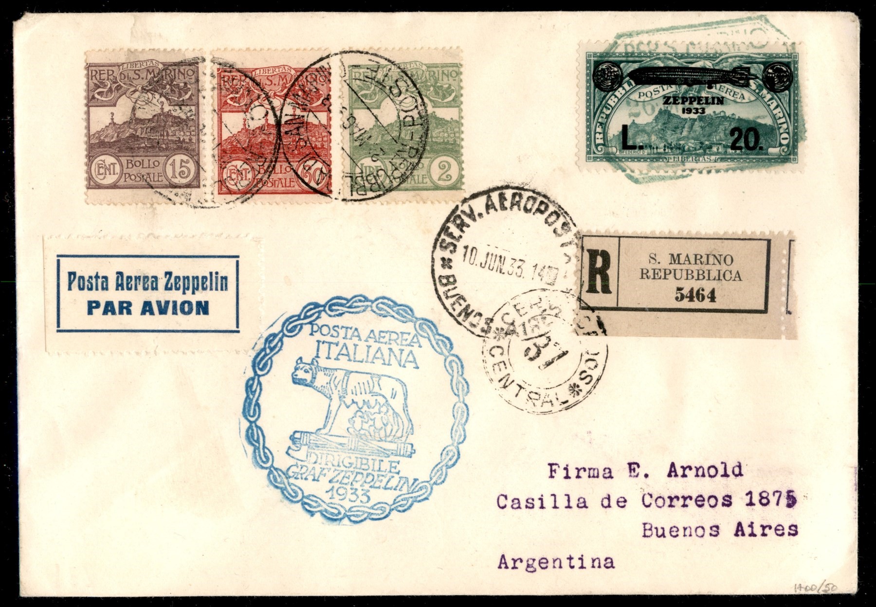 San Marino / Aerogrammi