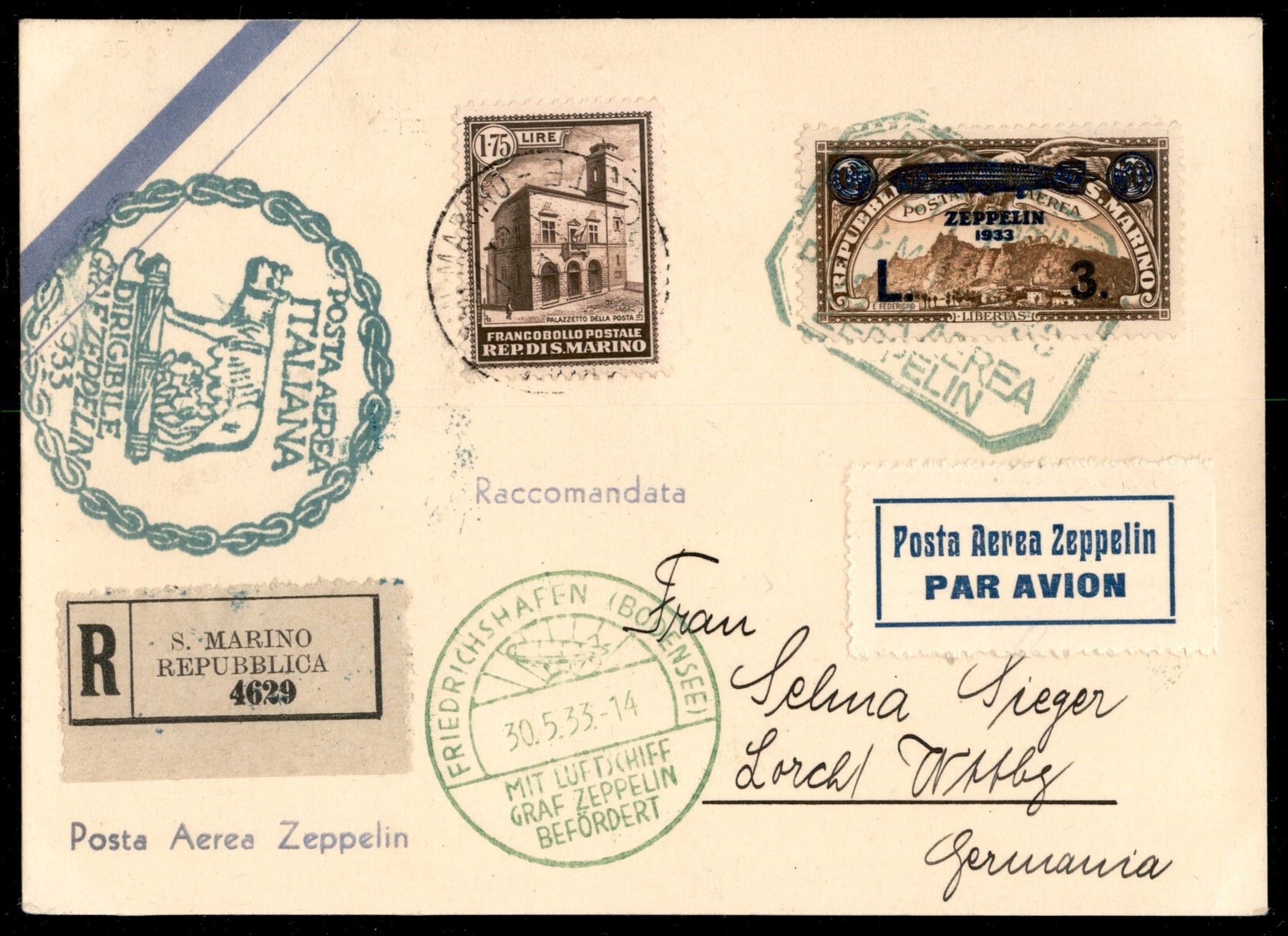 San Marino / Aerogrammi