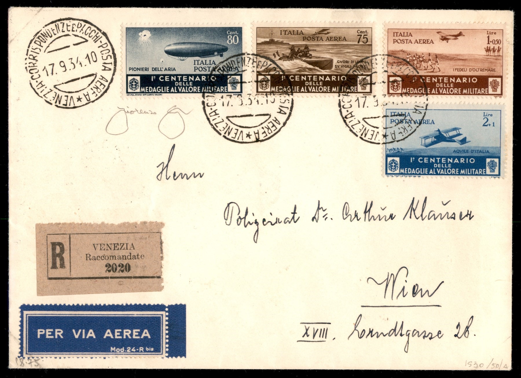 Italia / Regno / Vittorio Emanuele III / Aerogrammi