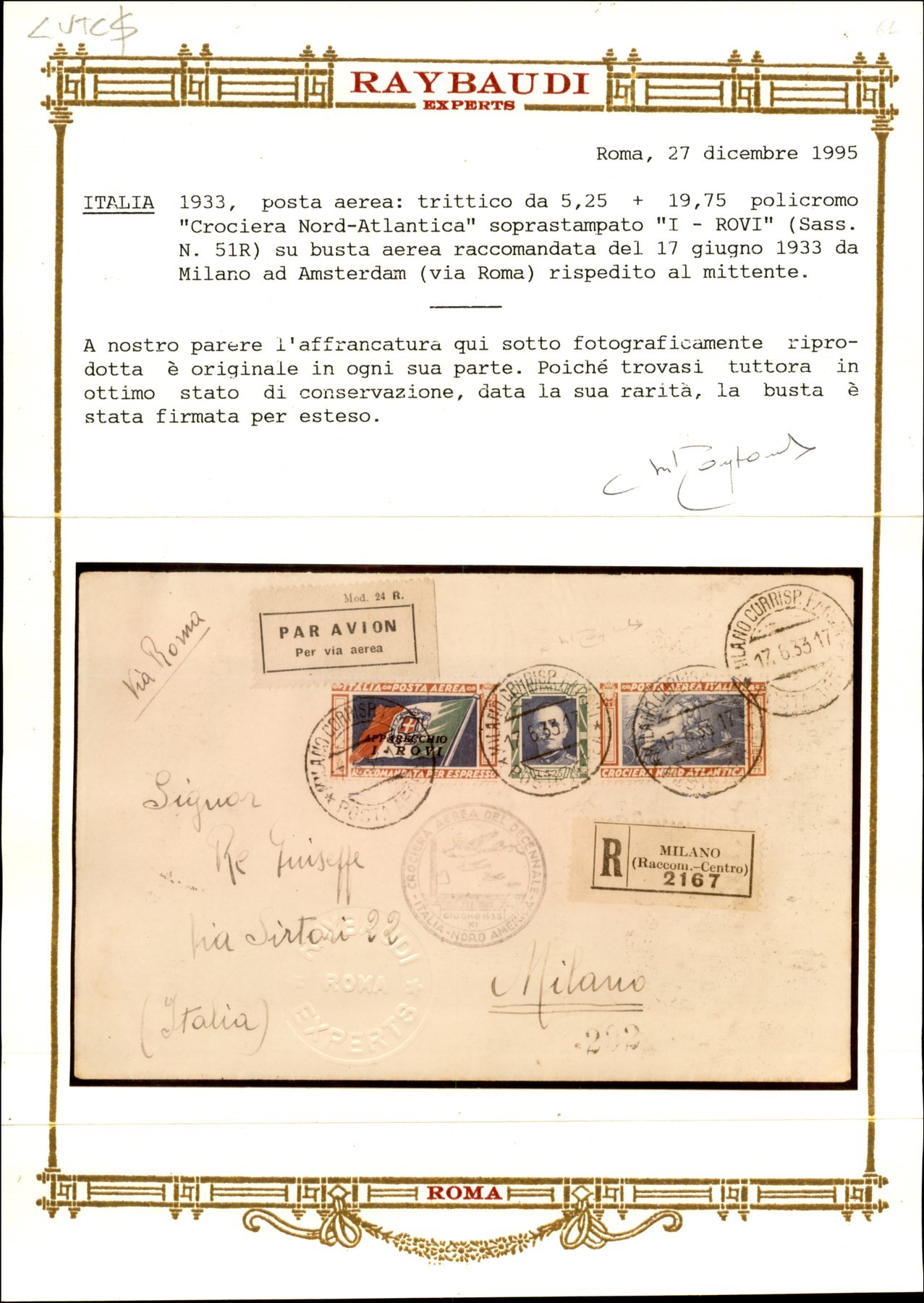 Italia / Regno / Vittorio Emanuele III / Aerogrammi