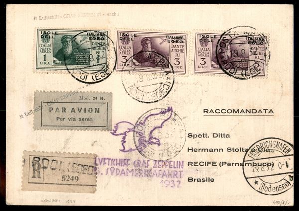 ITALIA / Colonie / Egeo / Emissioni generali / Aerogrammi