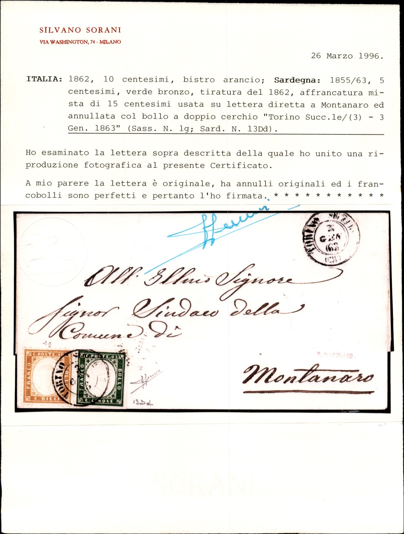 ITALIA / Regno / Vittorio Emanuele II / Posta ordinaria