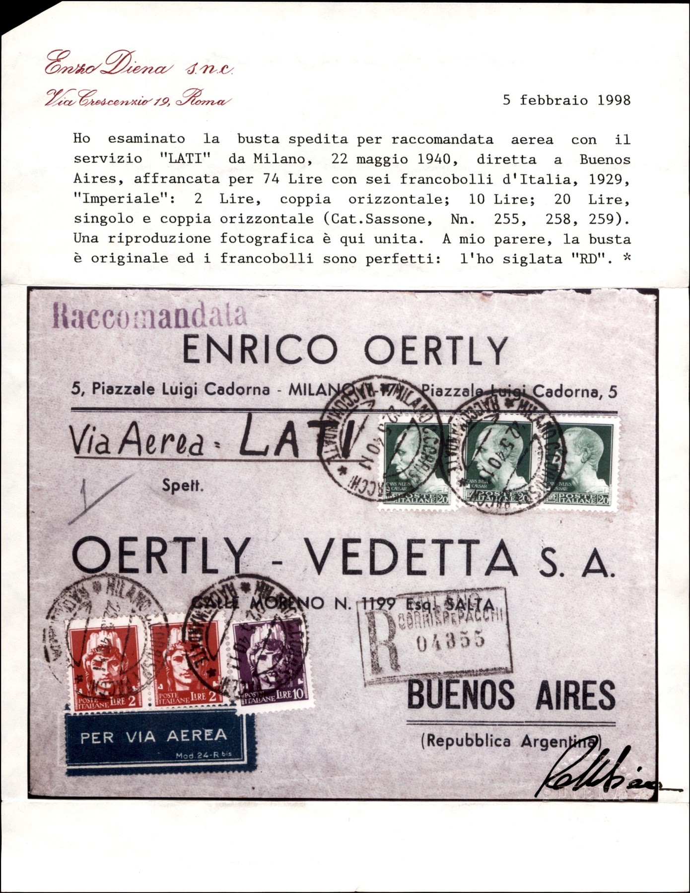 Italia / Regno / Vittorio Emanuele III / Aerogrammi