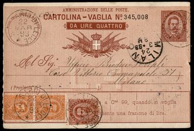 Italia / Regno / Umberto i / Posta Ordinaria