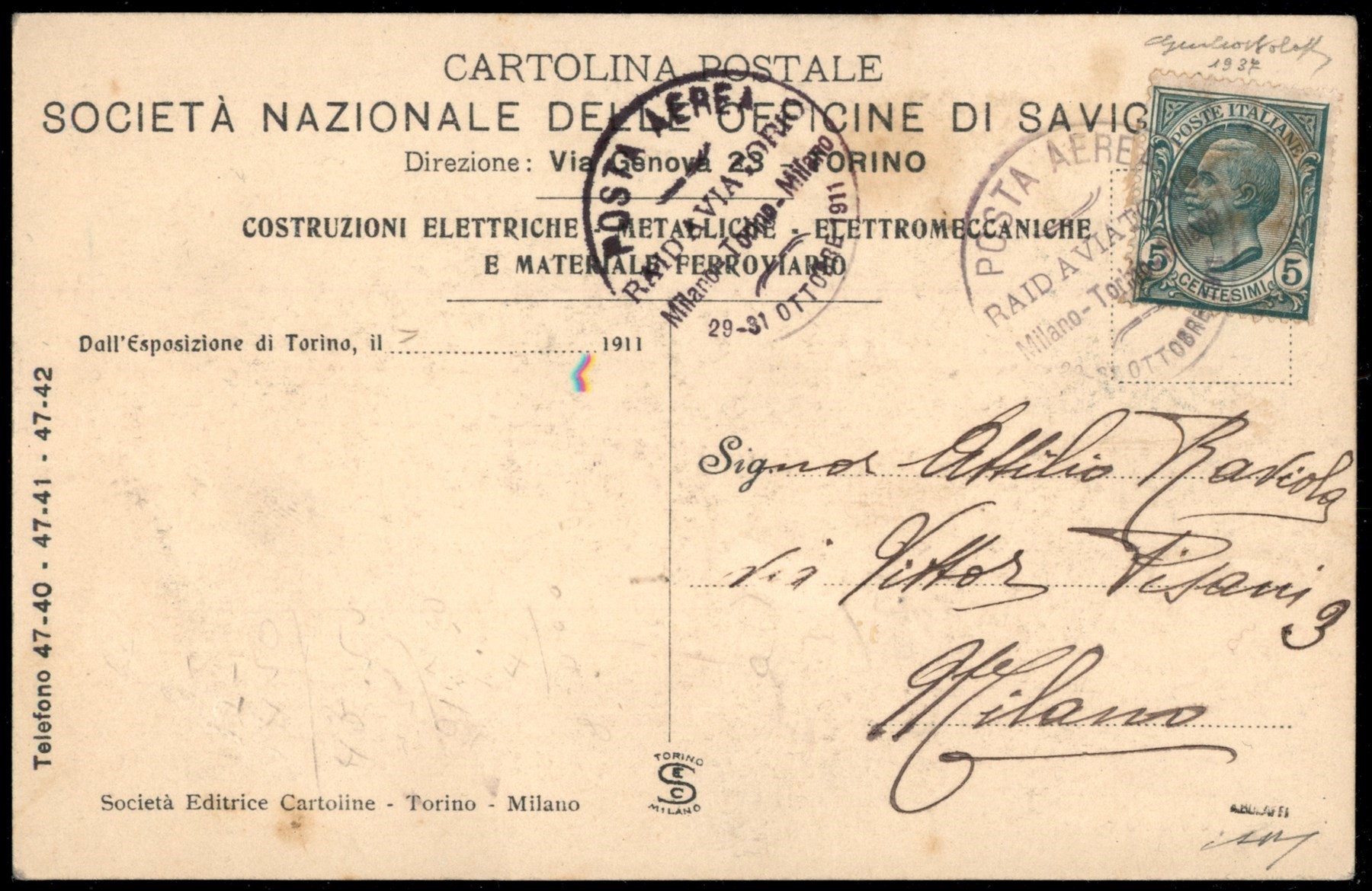 ITALIA / Regno / Vittorio Emanuele III / Aerogrammi