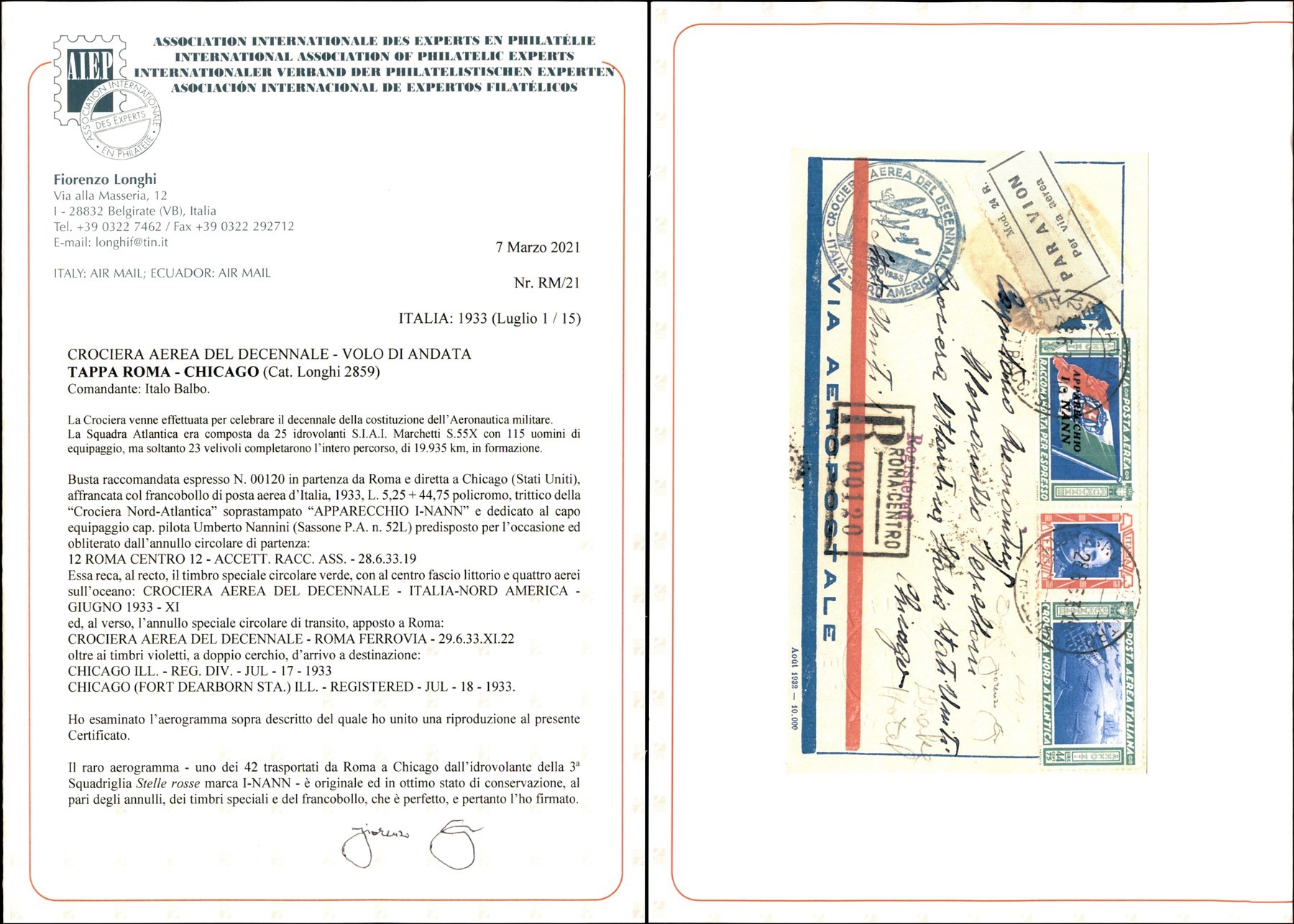 ITALIA / Regno / Vittorio Emanuele III / Aerogrammi